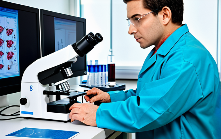 임상병리사 업무와 감염 관리 - Biomedical Laboratory Technician**
"A dedicated biomedical laboratory technician in a brightly lit ...